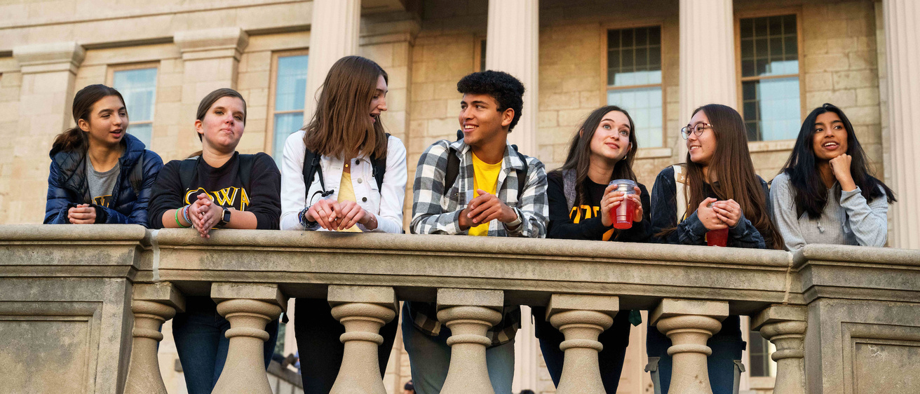 students near the old capitol