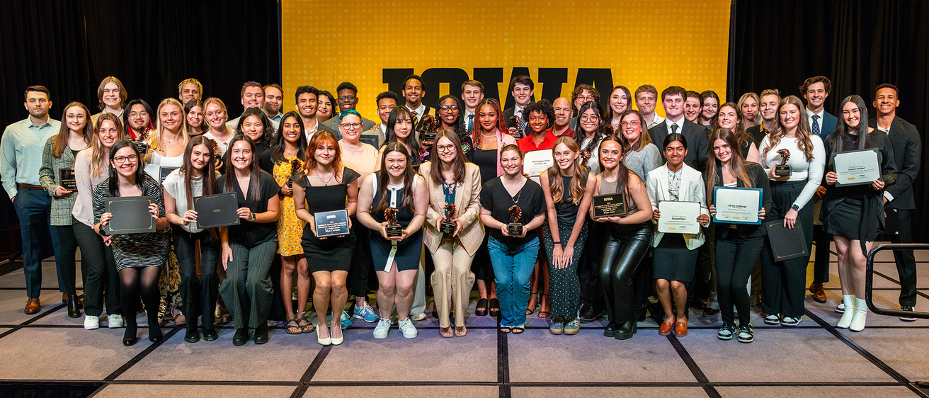 group photo from 2024 hawkeye awards