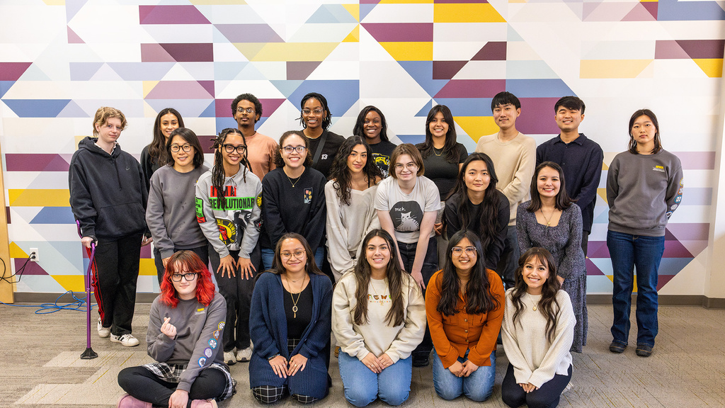 group photo from a student organization meeting